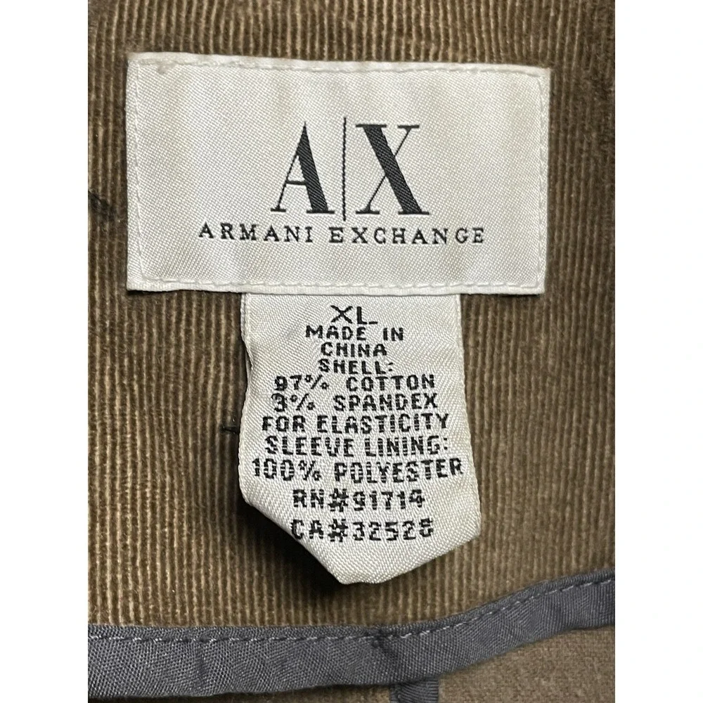 Armani Exchange Vintage Corduroy Sport Coat Men's Large Brown Old Money Preppy‎